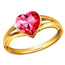 Magix Bistro Gold-Ring-with-Diamond-Heart